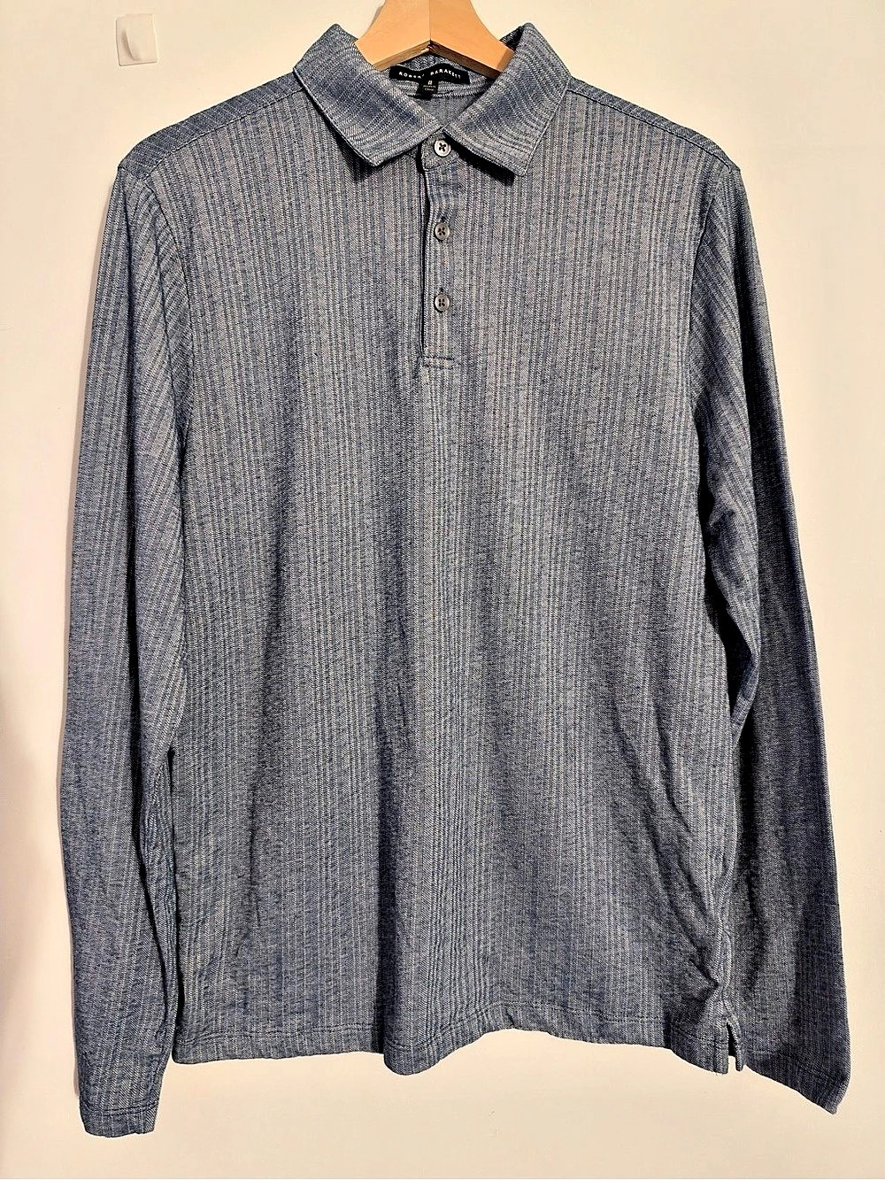 Robert Barakett Long Sleeve Polo Gray